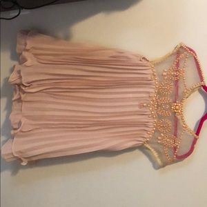 Chicwish nude pink jeweled dress